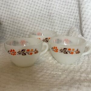 Termocrisa vintage coffee cups flower leaves pattern
